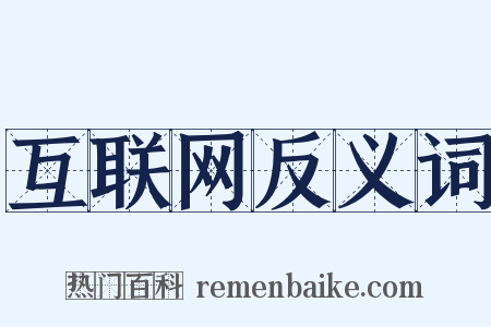 互联网反义词是什么意思的图片